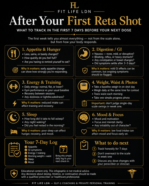 After Your First Reta Shot — What to Track Before Your Next Dose