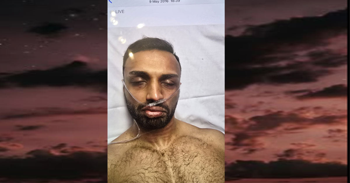 Khuram Rana in hospital after suffering burns trying to save his mother in 2016