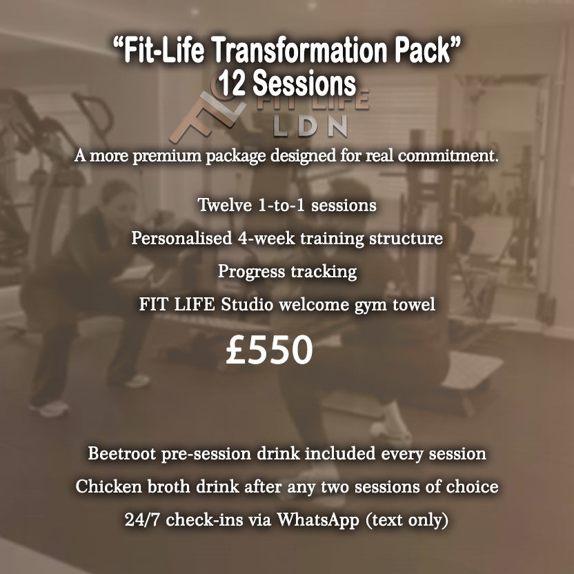 Advertisement for a private studio VIP membership Personal Training Package with level 3 qualified trainer in private studio gym in London Southall